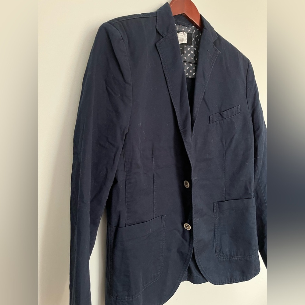 H&M Navy Blazer Jacket size 40 R for men - Picture 3 of 5